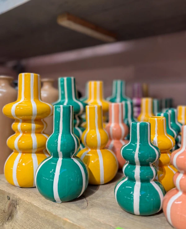 vaasjes in verschillende kleuren van Kolony bij TICA