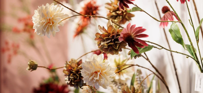 Artificial flowers from POPPINGart at TICA