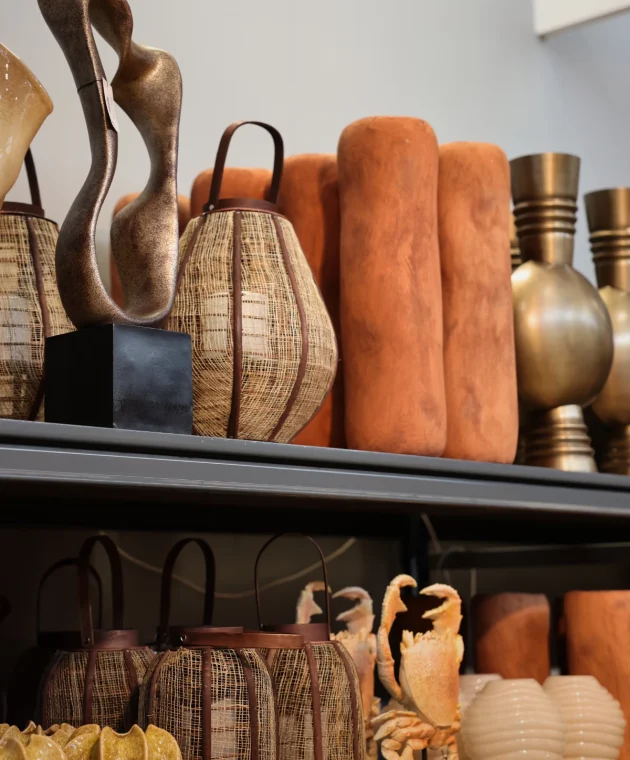 Orange and brown autumn vases by Light & Living